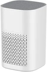 Quiet Compact Air Purifier for Desktop Use  Effective Odor Remover for Bedroom, Kitchen, and Office  HEPA Filter Traps Pet Hair, Smoke, and Airborne Irritants, Keeps Small Spaces Fresh