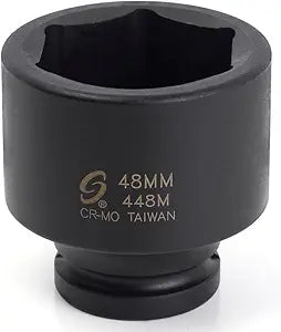 Sunex 448M 3/4" Drive Standard 6 Point Metric Impact Socket 48mm
