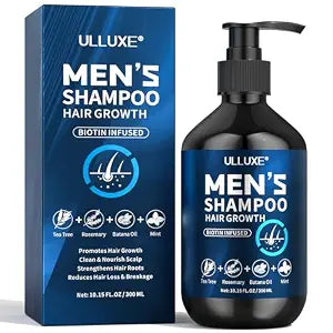 Biotin Hair Growth Shampoo for Men: Natural Mens Thickening Shampoo for Hair Loss and Thinning Hair, Infused Rosemary Oil Tea Tree Oil and Mint, Sulfate Free and Color Safe, 10.15 fl.oz
