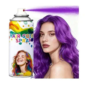 Purple Temporary Hair Color Spray - Washable & Natural One-Time Use Hair Wax for Women & Kids & Adults - Strong Hold for Halloween, Cosplay, Party, Easter Basket Stuffers,Washes Out Easily 120ML