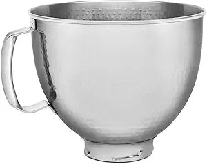 KitchenAid 5 Quart Stainless Steel Bowl for all 4.5-5 Quart Tilt-Head Stand Mixers KSM5SSBHM, Hammered Stainless