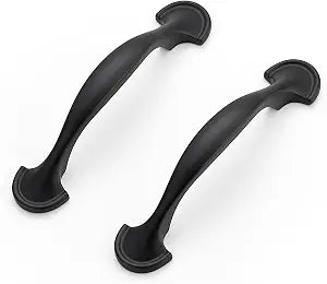 Ravinte Matte Black Curved Cabinet Handles Arch Pulls 3 Inch 20 Pack