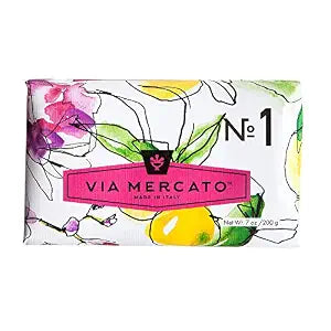 Via Mercato Italian Soap Bar (200 g), No. 1 - Bergamot, Patchouli & Rosewood