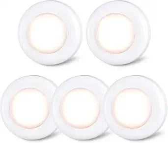 STAR-SPANGLED 2.8 LED Puck Lights Under Cabinet AAA Battery, 5 Pack Warm