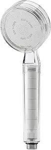 Korean Imported Clear Filtered Handheld Shower Head, 3-Stage Chlorine & Impurity Reduction, High Pressure Water Saving, Universal 1/2" Interface, Replaceable Filter for Home Bathroom