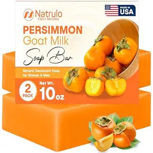 Persimmon Soap Bar for Body Odor Control ��� Purifying Deodorizing Body Wash with Goat Milk for Eliminating Body Odor ��� Great for Skin Brightening, Natural Deodorant Soap for Men & Women