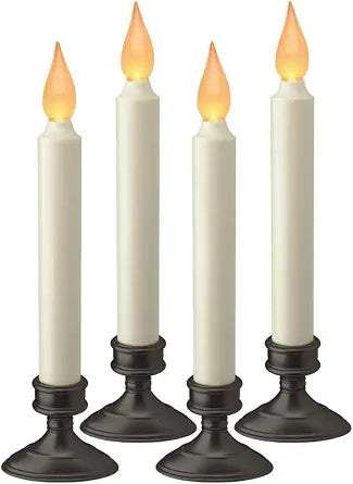 Xodus Battery Operated LED Window Candles, Dusk to Dawn Sensor, 4 Pack