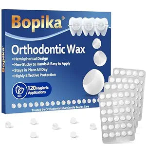 Bopika Orthodontic Wax Dots for Braces, 120 Pre-Cut Mint Ortho Dots