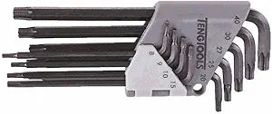 Teng Tools 9 Piece Black Industrial Grade Torx Key/Allen Wrench Set (TX8 - TX40) - 1479TX