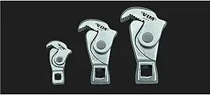 VIM Tools 3 PC. Spring Loaded Crowfoot Wrench Set (1/4'', 3/8'' & 1/2'')