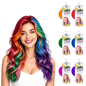 6 Color Hair Spray,Temporary Hair Color Spray for Kids,Washable Hair Dye