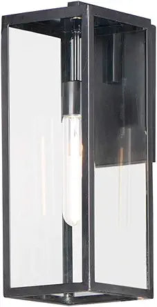 Maxim Lighting Catalina 1-Light Outdoor Wall Light | Dark Bronze Aluminum Finish | Clear Glass Shade | Industrial Outdoor Light Fixture | Ideal for Porches, Patios & Garages | Dimmable | 30093CLDBZ
