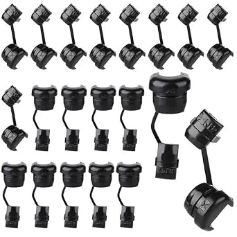 20PCS Electric Cable Protection Cord Buckle Black Wire Cover Round Nylon Cable Strain Relief Bushing Wire Strain Relief Bush Cord Grommet 6N-4 4N-4