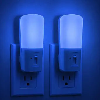 L LOHAS LED Blue Night Light Plug in, Dimmable Decorative Wall Blue Light