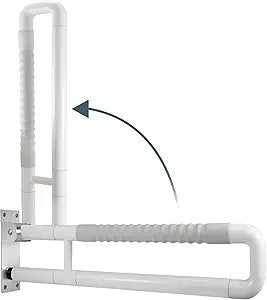 WochiTV Flip up Grab Bar 24.4 Inch Handicap Grab Bars Wall Mounted Toilet Handrail Anti Slip Bathroom Safety Bar for Senior Elderly Pregnant Aid
