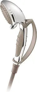 Moen DN8001CH Home Care Multi-Function Handheld Showerhead with Non-Positive Pause Control, Chrome Finish, Wall-Mounted Hand Shower with 7-Foot Hose and Lightweight Soft Grip Handle