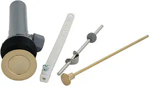 Kingston KBP1002 Plastic Pop-Up Drain with Overflow, Polished Brass