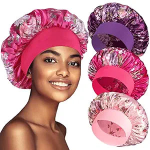 3PCS Bonnets for Women,Silk Satin Bonnet Hair Bonnet for Sleeping