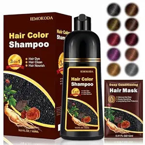Light Brown Hair Dye Shampoo 3-in-1, Instant Color Shampoo for Gray Hair