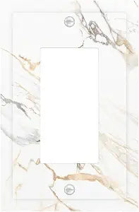 White Gold Marble Light Switch Cover Decorative Wall Plate