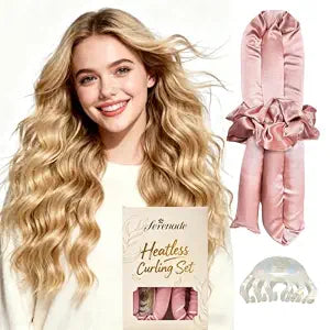 Serenade Heatless Curls Overnight Set - Satin Curling Rod for Long Hair