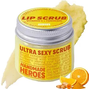 Handmade Heroes Turmeric Lip Scrub with Vitamin C 1oz