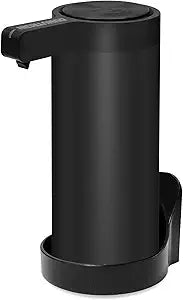 Touchless Automatic Soap Dispenser Wall Mount Stainless Steel with Sensor Infrared 9 oz Electric IPX5 Waterproof USB-C Charging Motion Sensor for Kitchen & Bathroom (Black)
