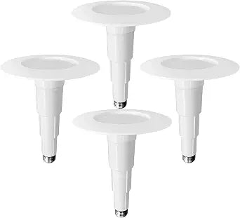 Soliseed 4 Pack 4 Inch LED Can Lights Length Adjustable Recessed Lights