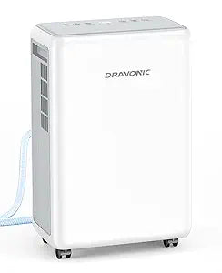 2000 Sq. Ft Dehumidifier for Basement, 30 Pint Dehumidifiers for Home, Bedroom and Bathroom, 3 Modes Dehumidifier with Drain Hose, Smart Humidity Control, 24H Timer (White and Gray)