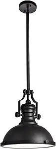 Elegant Furniture & Lighting Eamon Collection Pendant D13 H13.3 Lt:1 Oil rubbed bronze Finish