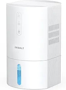 Small Dehumidifier for Home Auto Shutoff Whisper Quiet Dehumidifier for Bedroom (White)