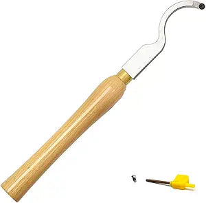 Mini-Size Swan Neck Hollower Tool, Curved Carbide Lathe Chisel with Round Insert for Undercutting and Internal Turning, Woodturning Scraper for Bowls and Vases