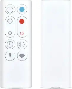 RETROSUN Replacement Remote Control Compatible with Dyson AM09 Hot+Cool Tower Bladeless Fan Heater, Only for Part Number 966538-01 (No Battery - White)