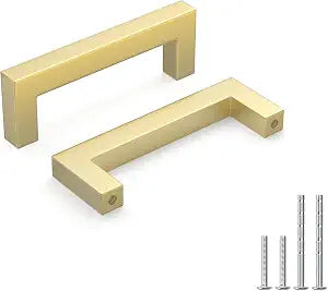 Goldenwarm 10 Pack 3 Inch Gold Cabinet Handles Kitchen Drawer Pulls