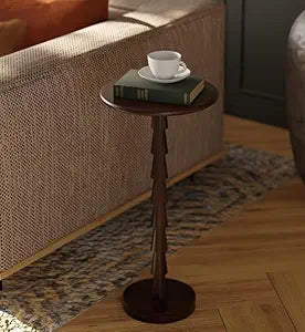 Relso Sakala Solid Mango Wood Drink Table - 24 Inches High, Stylish Side Table, Modern End Table for Living Room, Bedroom | Space Saving Night Stand, Small Folding Coffee Table, Indoor Plant Stand
