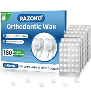RAZOKO Pre-Cut Orthodontic Wax for Braces