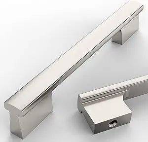 Asidrama 10 Pack 5 Inch(128mm) Brushed Satin Nickel Cabinet Pulls Kitchen Cabinet Handles Satin Nickel Cabinet Pulls Cabinet Hardware for Cupboard Drawer
