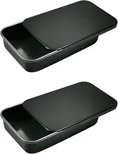 2Pack Dental Floss Portable Case,Dental Floss Dispenser,Storage 24 Picks Adult Floss in Box,Refillable Glide Floss,Portable Travel Floss Box for Travel(Black)