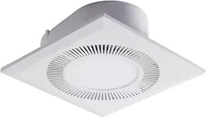 Square Bathroom Exhaust Fan with 6000K LED Light, 140 CFM 1.0 Sones 4 Inch Duct Ultra Quiet Vent Fan