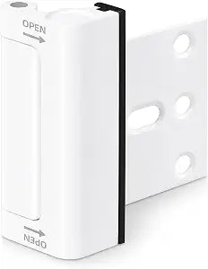 Door Reinforcement Lock Withstands 800lbs Home Security for Inward Opening Doors, Childproof Toddler Lock Blocks Strangers, Extra Safety for Elderly & Single Women, Easy Install, 1-Pack White