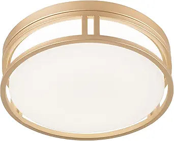 12.5 Inch LED Flush Mount Ceiling Light Fixture, 26W, Super Bright 1700 Lumens, 3 Color 3000K/4000K/5000K, Dimmable Ceiling Lamp for Bedroom Hallway Bathroom Kitchen (Gold)