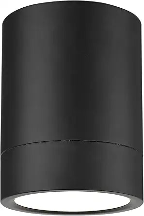 Z-Lite 1006F6-MB-LED Algar Flush Mount, 1-Light 18 Watts, Matte Black