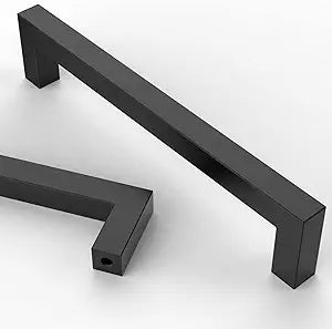Asidrama 10 Pack 6.3 Inch(160mm) Matte Black Kitchen Cabinet Handles, Stainless Steel Cabinet Pulls Kitchen Cabinet Hardware for Cupboard Drawer Handles Dresser Pulls