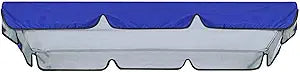 Garden Patio Swing Seat Canopy Replacement 3 Seater 78x50 Inch Rainproof Windproof Heavy Duty Rip Proof Top Roof Cover Blue