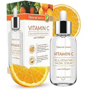 Natural Chemist Vitamin C Serum With Collagen - Dermatologist Tested, Skin Brightening, Anti-Aging, Acne Treatment, Fades Dark Spots, Cruelty Free Korean Skin Care For All Skin Types - 1.69 oz