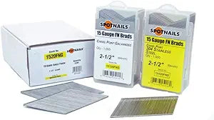 SpotNails 1512FNG 1-1/2" Galvanized 15 Ga Angle Brads 14M