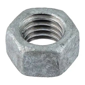 3/8"-16 (25 Pack) Galvanized Grade 2 Hex Nuts, Coarse Thread, Hot Dip Galvanized, Industrial/Commercial Grade ASME B18.2.2 by Makers Bolt