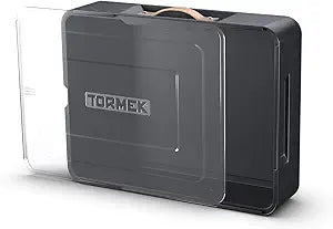 Tormek Case TC-800 - Premium Toolbox to Store all Your Tormek Jigs and Accessories - Durable, Stackable Case with a Clear Sliding Lid and a Sturdy Leather Carrying Handle