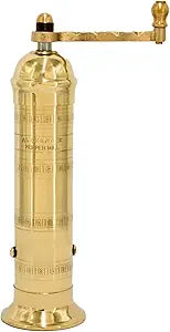 Alexander Home Original Greek Pepper Mill, 8-Inch Brass  European Manual Pepper Grinder Refillable