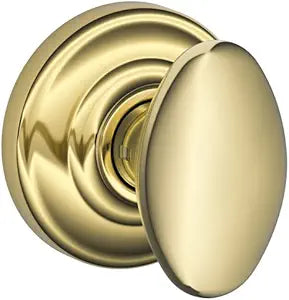 SCHLAGE Lock Company FA10DNB605/F10SIE605AND SCHLAGE Passage Knob, SCHLAGE Rose, Bright Brass